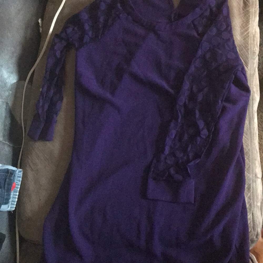 Purple mid length dress